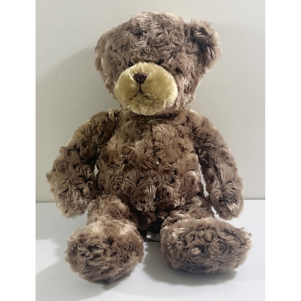 First & Main 15" Brown Double Dutch Plush Bear 2015 *Swirl Fur/Embroidered Nose‎